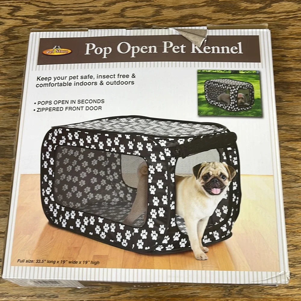 Brand new in box pop open pet kennel